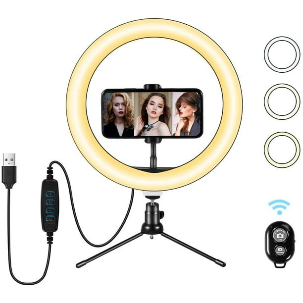 Ring light LED Kit with Tripod 3 Mode Bright Adjustment 360° Rotation Lamp Head for Selfie Video YouTube Ring light LED Kit with Tripod 3 Mode Bright Adjustment 360° Rotation Lamp Head for Selfie Video YouTube